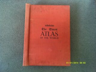 Large Antique Book - The Times Atlas Of The World 1920 - Bartholomew