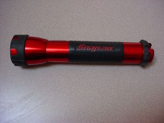 Snap - On Mechanic Flash Light - Red - 2 D Cell Batteries - Vintage Aluminum 10.  5 "