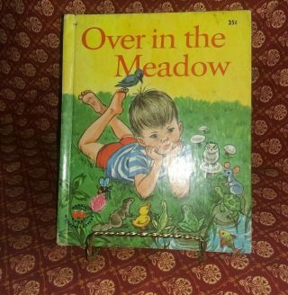 Vintage Over In The Meadow By Olive A.  Wadsworth Wonder Books 1962