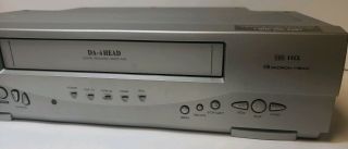 Emerson EWV404 Hi - Fi VCR 4 Head Video VHS Player With Remote And AV Cables 3