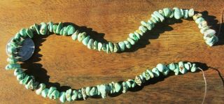 Vintage Sleeping Beauty Turquoise Nuggets " Strand Gemstone Beads Grams 35.  5gram