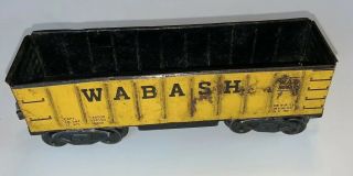 Vintage Marx Tin O Scale Train Gondola Car Wab 80982 Wabash Model Train Railroad