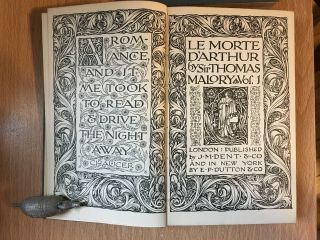Le Morte D’arthur Vol.  I & Ii By Sir Thomas Malory (1908 Hardcover)