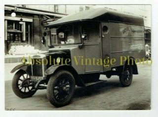 Old Motor Photograph Morris Commercial Gpo Post Office Delivery Van Vintage 1927