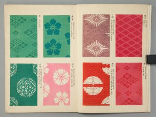 Clothing Pattern For Nyokan Antique Japanese Woodblock Print Book In The Meiji