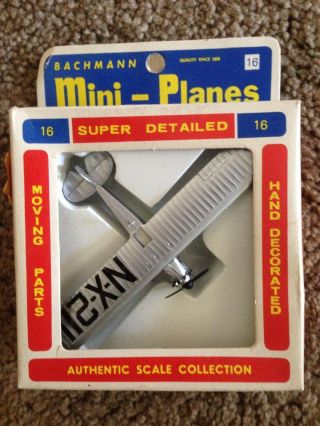 Nx - 211 Spirit Of St.  Louis Airplane Vintage Bachmann Mini - Planes Model
