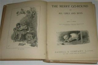 1886 Vintage The Merry Go - Round For All Girls And Boys Hardcover Book By Mary D.