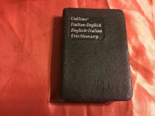 Italian - English Dictionary Collins Vintage 1963 Press Pocket Sized Great Book