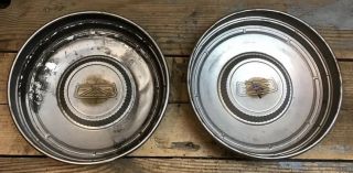 Set Of 2 Vintage Ford Dog Dish Hubcaps 9 5/8” Made In Canada FoMoCo C7DA - 1130 - D 2