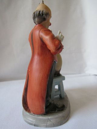 Vintage Porcelain CAPODIMONTE CLOWN Figurine with SEAL 2