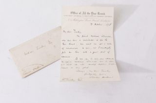 Charles Dickens [jr] - Als [autograph Letter Signed] To William Tinsley,  1875…
