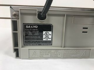 Sanyo VWM800 VHS VCR Video Cassette Tape Player Recorder Remote 4 Head 5