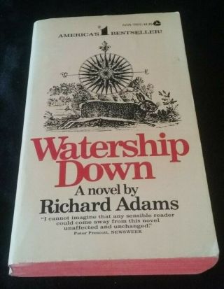 Watership Down By Richard Adams First Avon Paperback Edition/1st Printing 1975