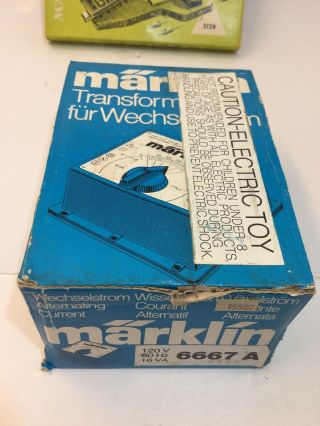 Vintage Marklin 6667a Transformer 120 Volt 60 Ha 16 Va Germany Mib Box