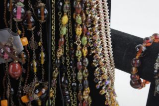 25 x Vintage GLASS BEAD JEWELLERY inc.  Pendants,  Necklaces,  Earrings 5