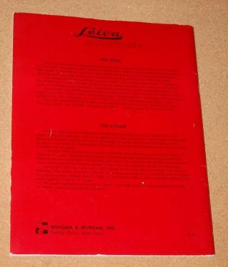 LEICA Illustrated Guide,  50 Years (1925 - 1975) by James L.  Lager Gentle Wear 2