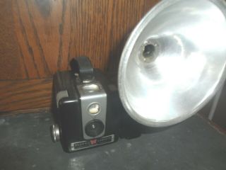 Vintage Kodak Brownie Hawkeye Box Camera And Flash