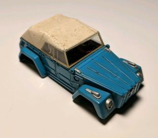 Vintage Aurora Afx 4 - Gear Blue Vw Thing Ho Scale Slot Car Body Only Volkswagen