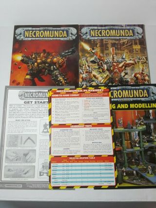 Warhammer 40k Vtg Necromunda Rulebook Sourcebook Playsheets Painting Book