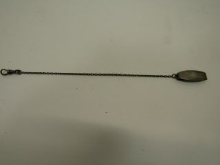 Old Vintage Sterling Silver Pocket Watchet Chain Holder