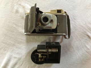 Polaroid Land Camera Model 80a Folding Film Camera With Flash Case.
