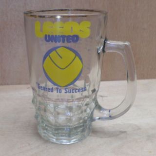 Leeds United Vintage Beer Pint Glass Mug Tankard 70s 1970s Football