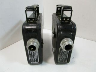 2x Vintage Cine - Kodak Eight Model 25 Video Cameras Fpor Made In U.  S.  A.