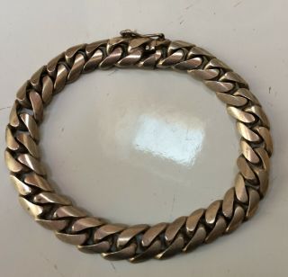 Vintage Sterling Silver Curb Link Bracelet Marked 925 Peru Am