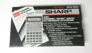 Old Stock Sharp El - 512 - T Scientific Calculator