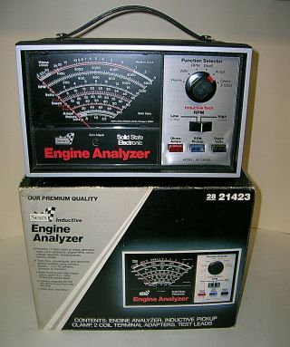 Vintage Sears Professional Engine Analyzer 28 21423 Complete W/ Instructions Box