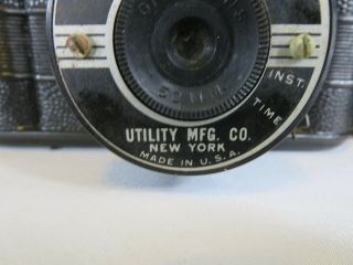 Vintage 1940s,  WWII era,  Falcon Miniature Camera Utility Mfg Co.  w Partial Case 3