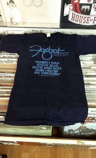 Vintage Foghat Stone Blue T - Shirt - Size: Small
