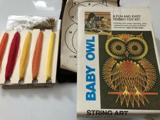 Baby Owl Thread Art String Art Kit Vintage 2