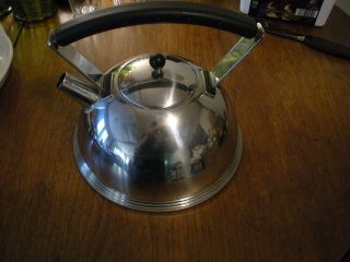 Vintage Copco Polished Stainless Steel Tea Pot Kettle Large 3 Quart
