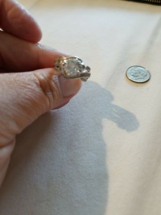 Vintage Jeulia Sterling Silver Cz Engagement Ring,  Size 5 " Little Lady "