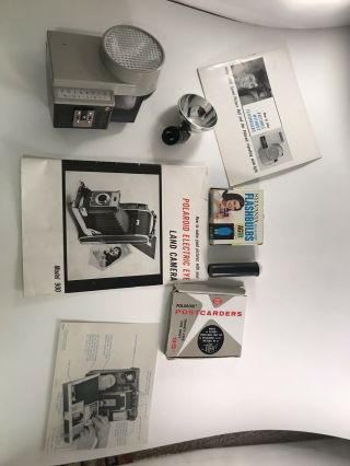 VINTAGE POLAROID 900 ELECTRIC EYE LAND CAMERA WITH CASE AND ACCESSORIES 2