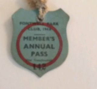 VINTAGE ANNUAL MEMBER ' S BADGE / PASS.  FONTWELL PARK CLUB 1946 3