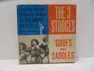 Columbia Pictures The 3 Stooges In " Goofs And Saddles " 8mm Home Movie