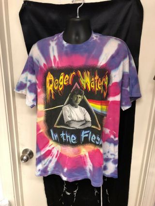 Vintage Roger Waters In The Flesh Concert T Shirt Tour 1999 Tie Dye D - 203