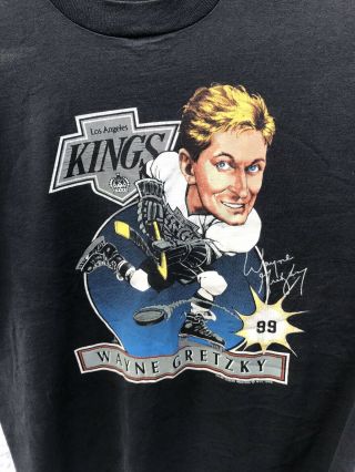Vintage 1988 Wayne Gretzky Los Angeles Kings Big Head Salem T Shirt Extra Large 2