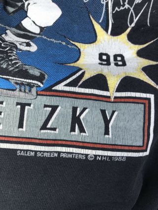 Vintage 1988 Wayne Gretzky Los Angeles Kings Big Head Salem T Shirt Extra Large 3