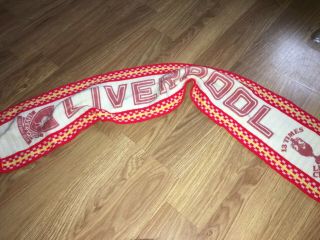 Liverpool Fc 1982 Vintage/retro Red/white Football Scarf (vg Cond)