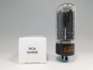 Rca 5u4gb Vintage Vacuum Rectifier Tube Black Plates Top Square Getter