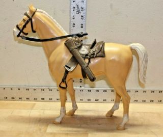 Vintage 1973 Marx Johnny West Thunderbolt Horse With Accessories