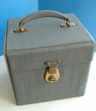 Vintage 1950s 45rpm 7 Inch Selecta Vinyl Record Carry Case Approx 9 X 8 Inches