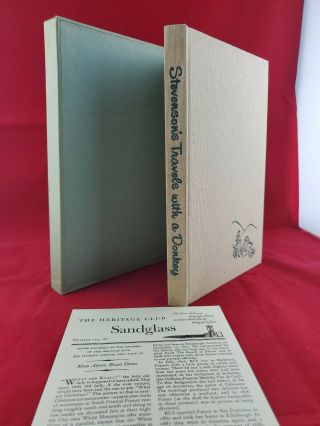 Robert Louis Stevenson Travels With A Donkey Heritage Press Sandglass With Insrt