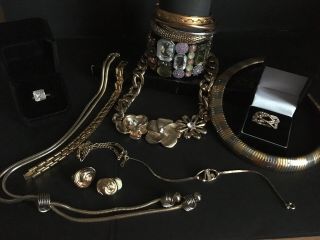 Vintage And Semi Modern House Jewellery Listing As Gold Tone
