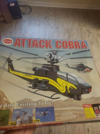 Vintage 1994 Cox Attack Cobra.  049 Engine Powered Flight Helicopter