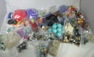 2 Plus Lbs Jewelry Craft Makers BEAD Mickey Mouse Head Vintage Now 40 bags Beads 2