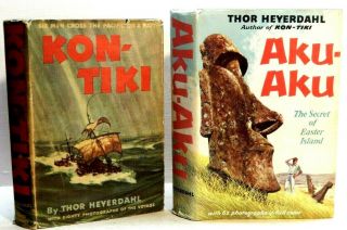 Thor Heyerdahl: Kon - Tiki & Aku - Aku.  Pacific Ocean.  Exploration.  Easter Island